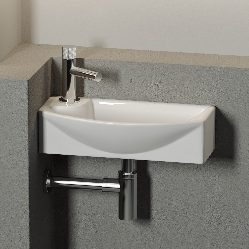 Раковина подвесная Ceramica Nova Element CN6038R 45.5x22 (белый), без донного клапана