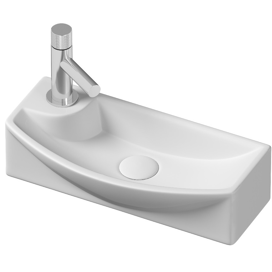 Раковина подвесная Ceramica Nova Element CN6038R 45.5x22 (белый), без донного клапана