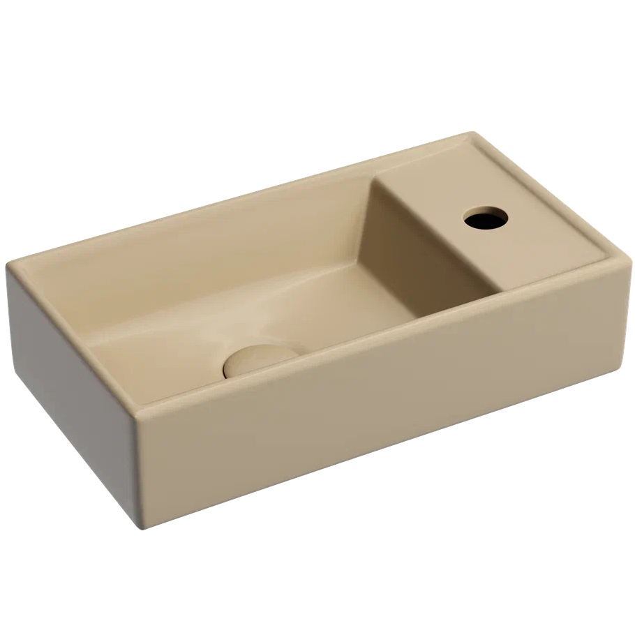 Раковина подвесная Ceramicanova Element CN6051LMC 40.7x21.7x10 (капучино матовый), чаша слева
