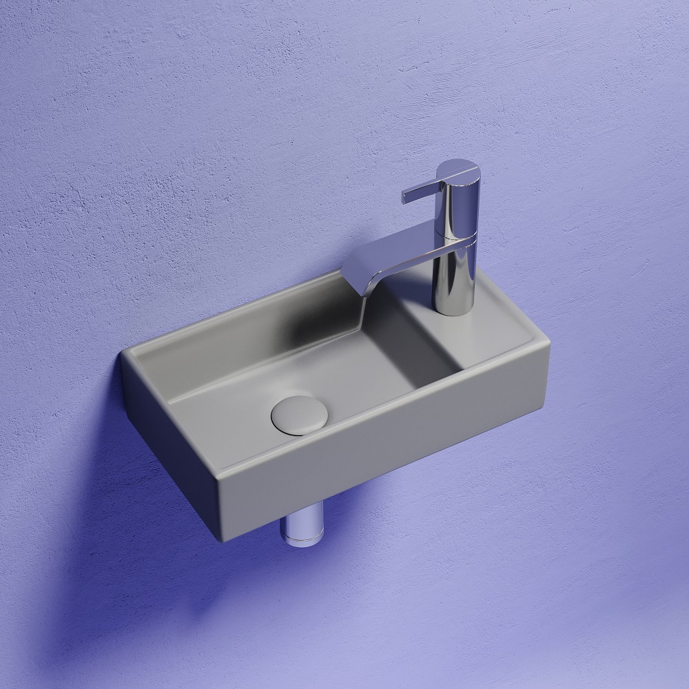 Раковина подвесная Ceramicanova Element CN6051LMH 40.7x21.7x10 (антрацит матовый), чаша слева
