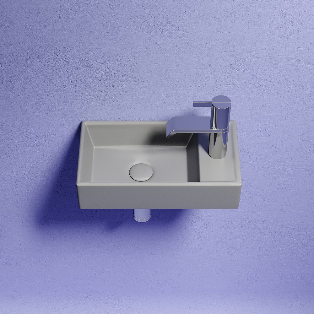 Раковина подвесная Ceramicanova Element CN6051LMH 40.7x21.7x10 (антрацит матовый), чаша слева