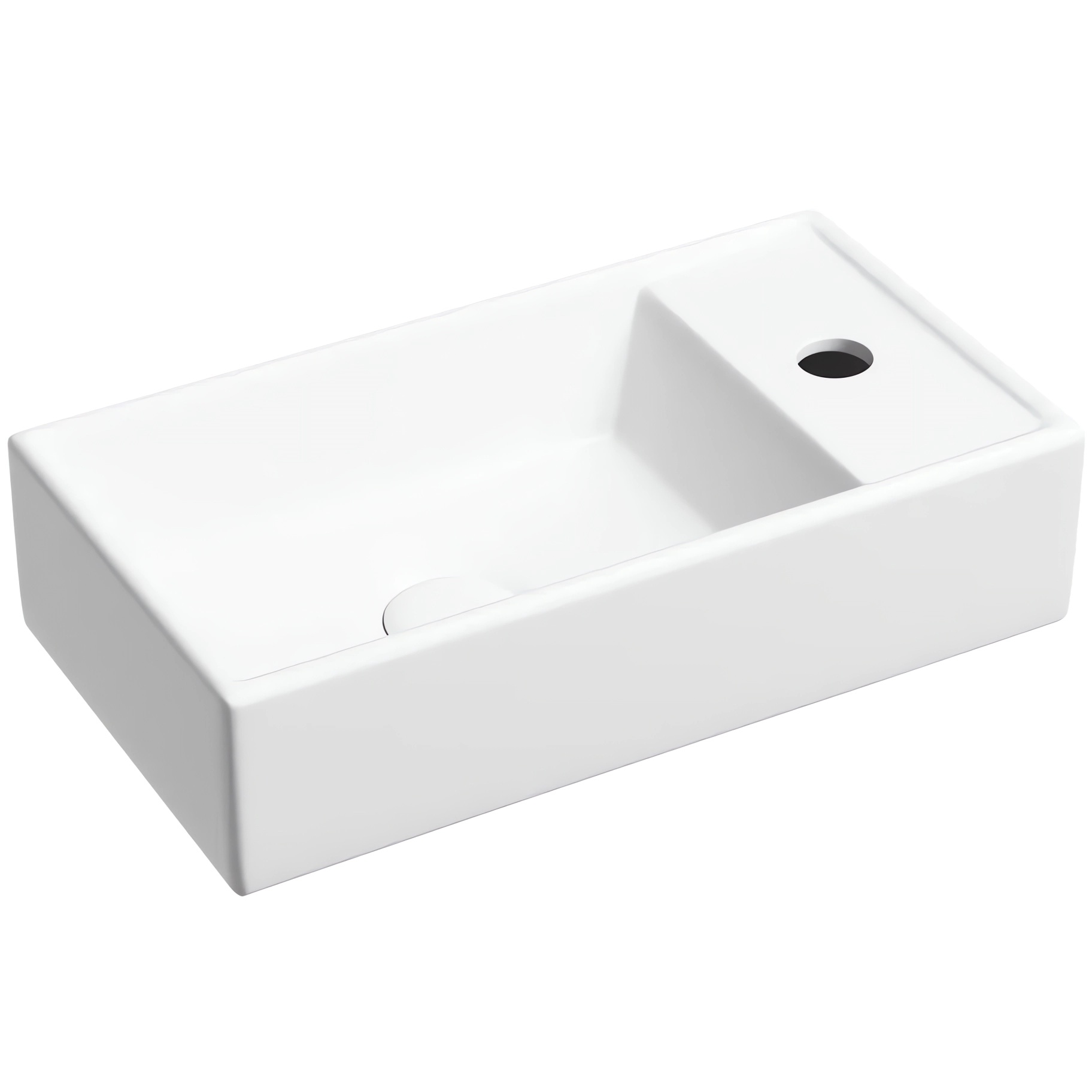 Раковина подвесная Ceramicanova Element CN6051LMW 40.7x21.7x10 (белый матовый), чаша слева