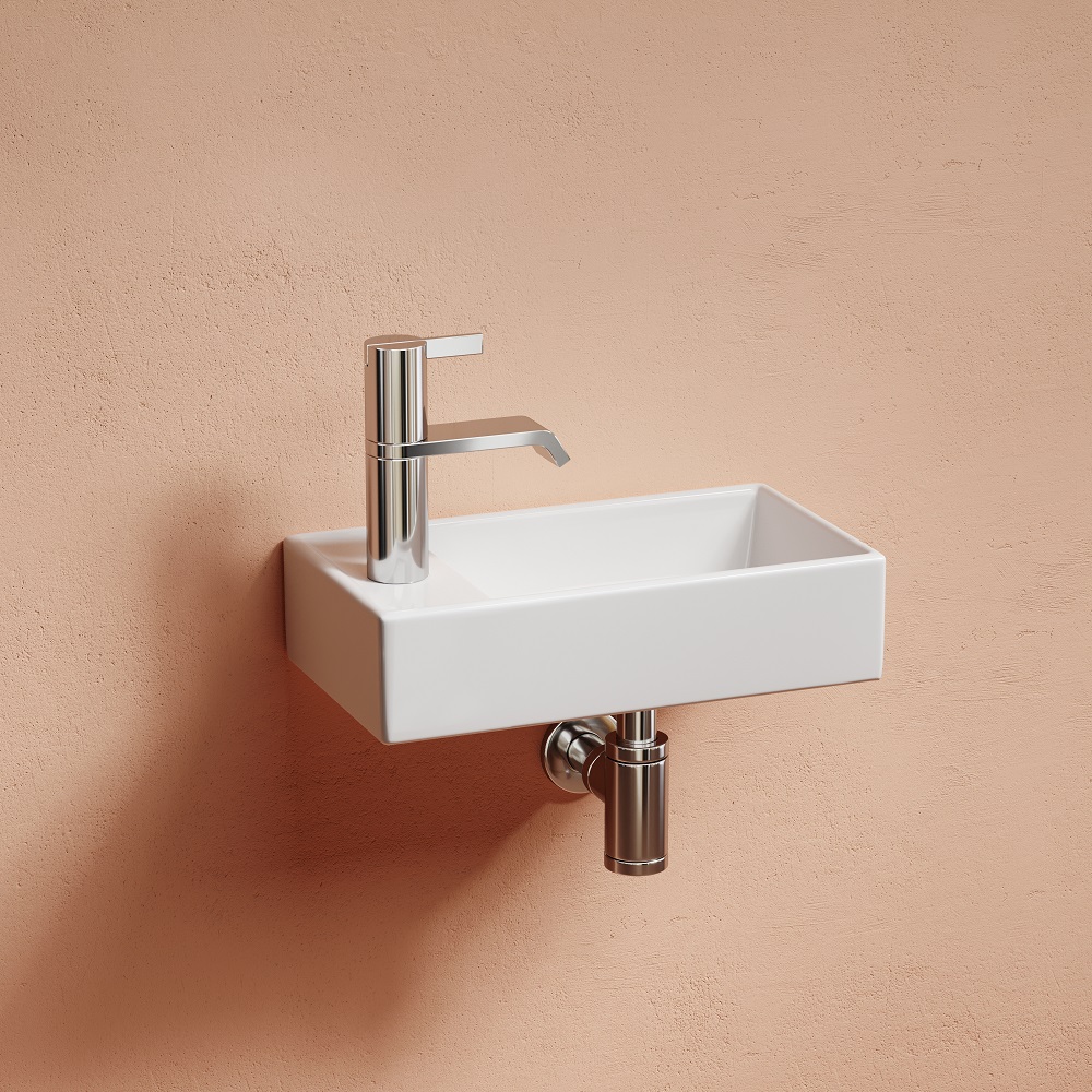 Раковина подвесная Ceramicanova Element CN6051R 40.7x21.7x10 (белый), чаша справа