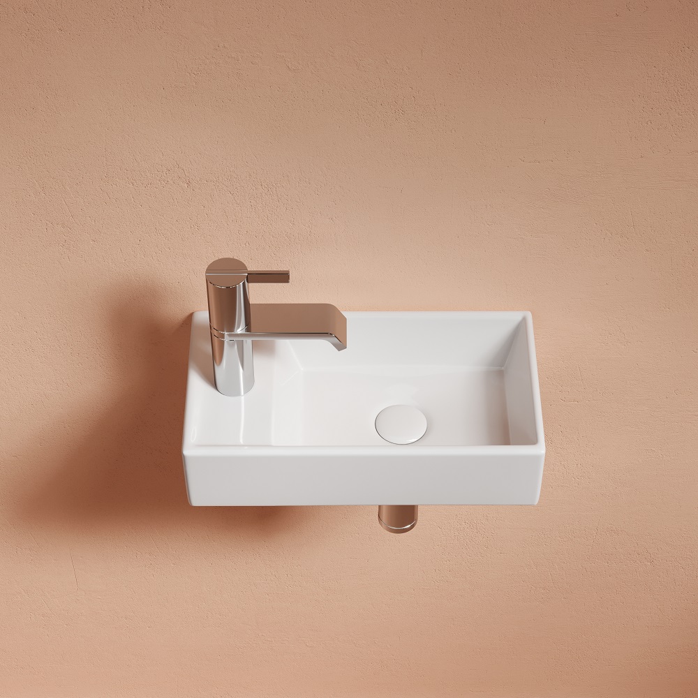 Раковина подвесная Ceramicanova Element CN6051R 40.7x21.7x10 (белый), чаша справа