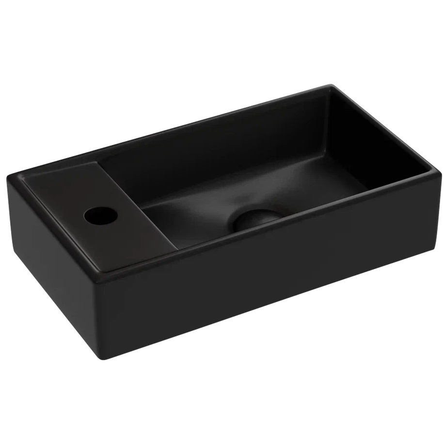 Раковина подвесная Ceramicanova Element CN6051RMB 40.7x21.7x10 (черный матовый), чаша справа