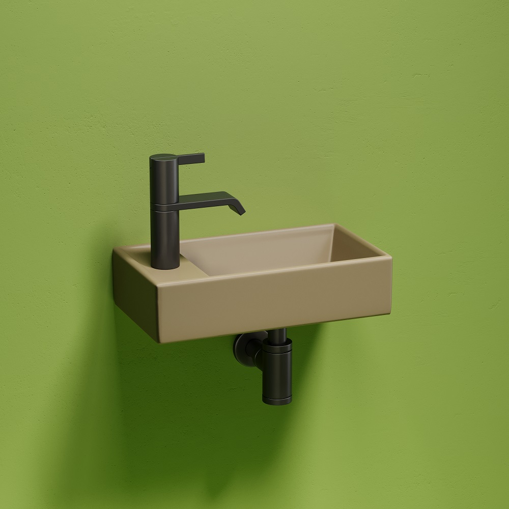 Раковина подвесная Ceramicanova Element CN6051RMC 40.7x21.7x10 (капучино матовый), чаша справа