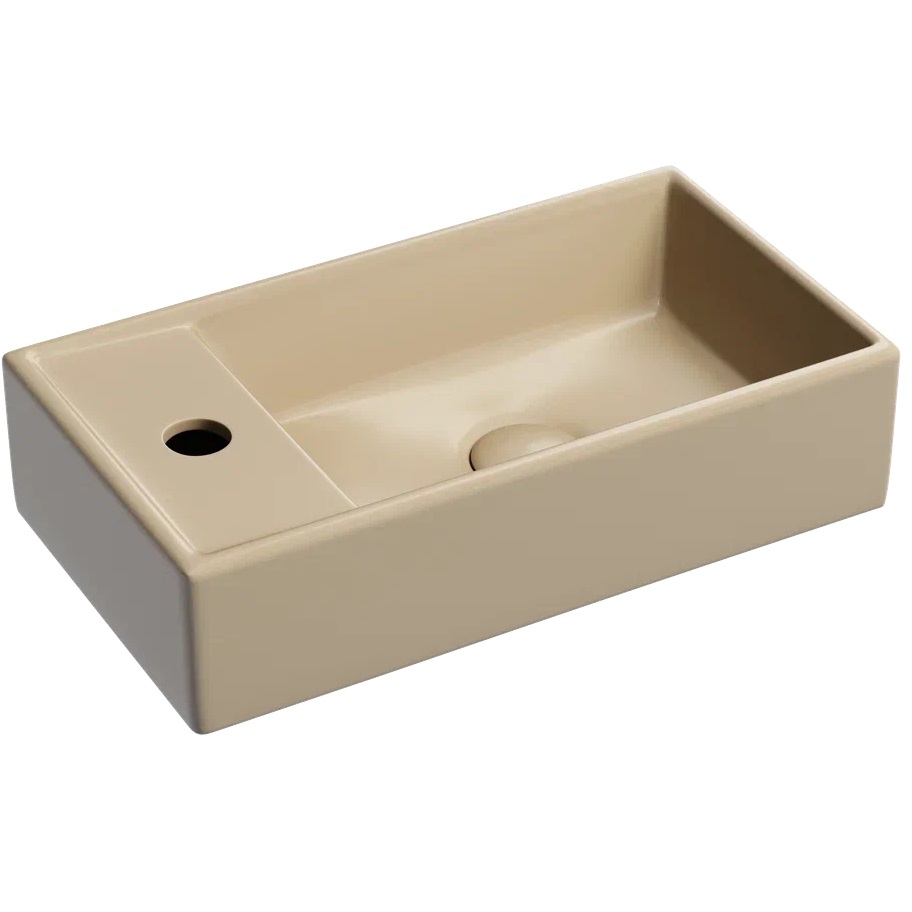 Раковина подвесная Ceramicanova Element CN6051RMC 40.7x21.7x10 (капучино матовый), чаша справа