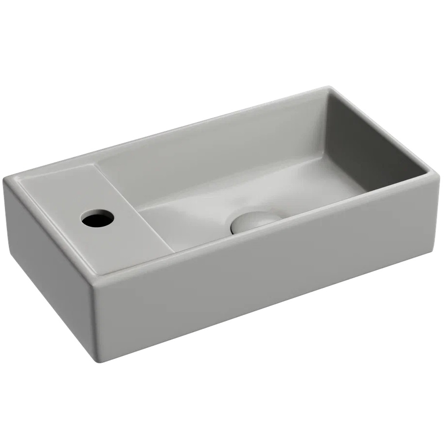 Раковина подвесная Ceramicanova Element CN6051RMH 40.7x21.7x10 (антрацит матовый), чаша справа