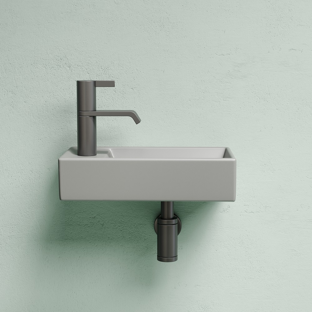 Раковина подвесная Ceramicanova Element CN6051RMH 40.7x21.7x10 (антрацит матовый), чаша справа