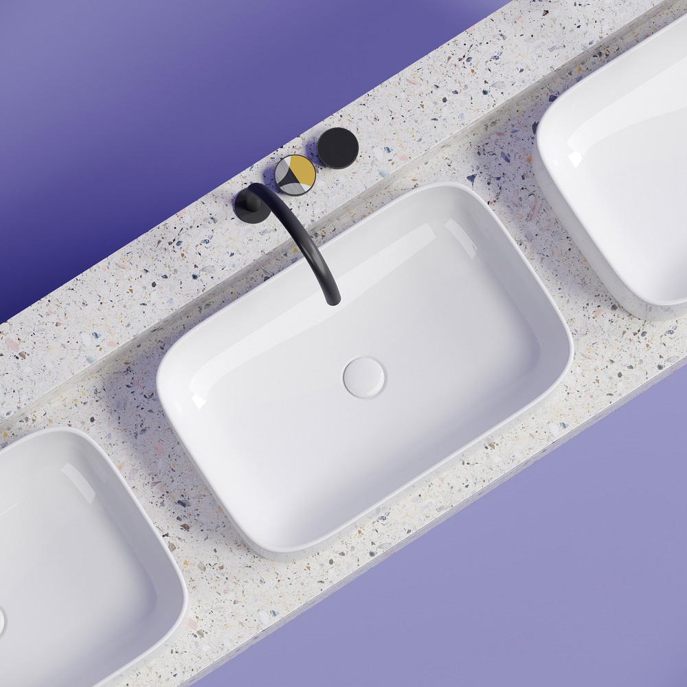 Раковина накладная Ceramicanova Element CN6053 60.5x38x15 (белый), без донного клапана