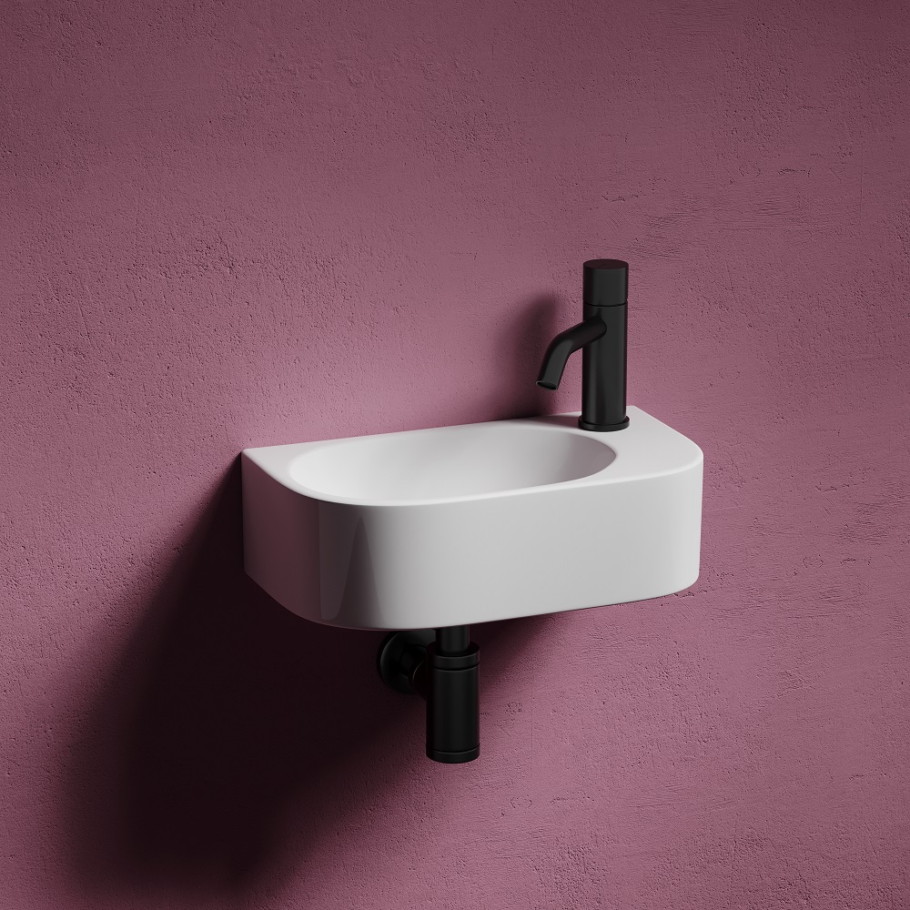 Раковина подвесная Ceramicanova Element CN6066L 40x21.5x14 (белый), чаша слева