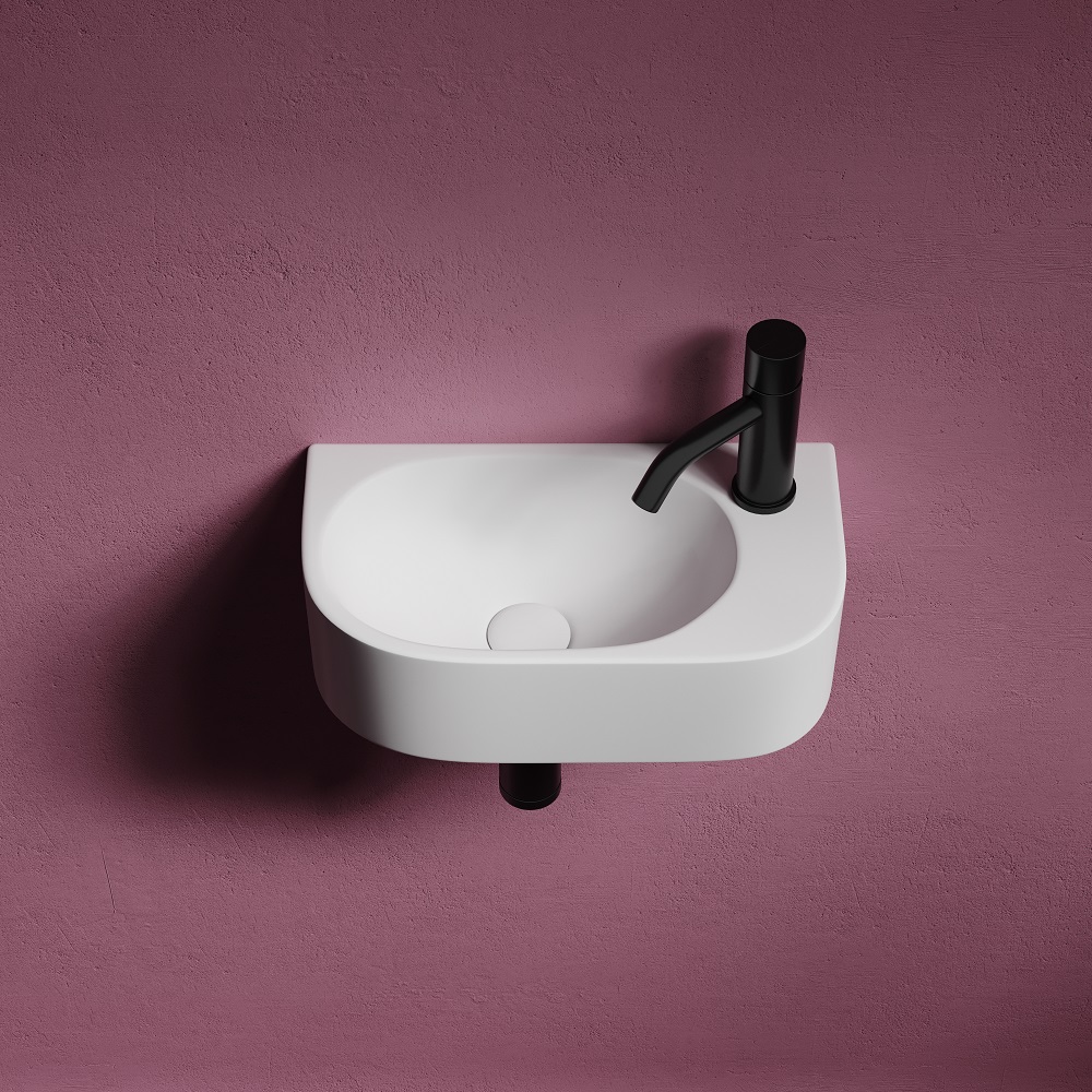 Раковина подвесная Ceramicanova Element CN6066L 40x21.5x14 (белый), чаша слева
