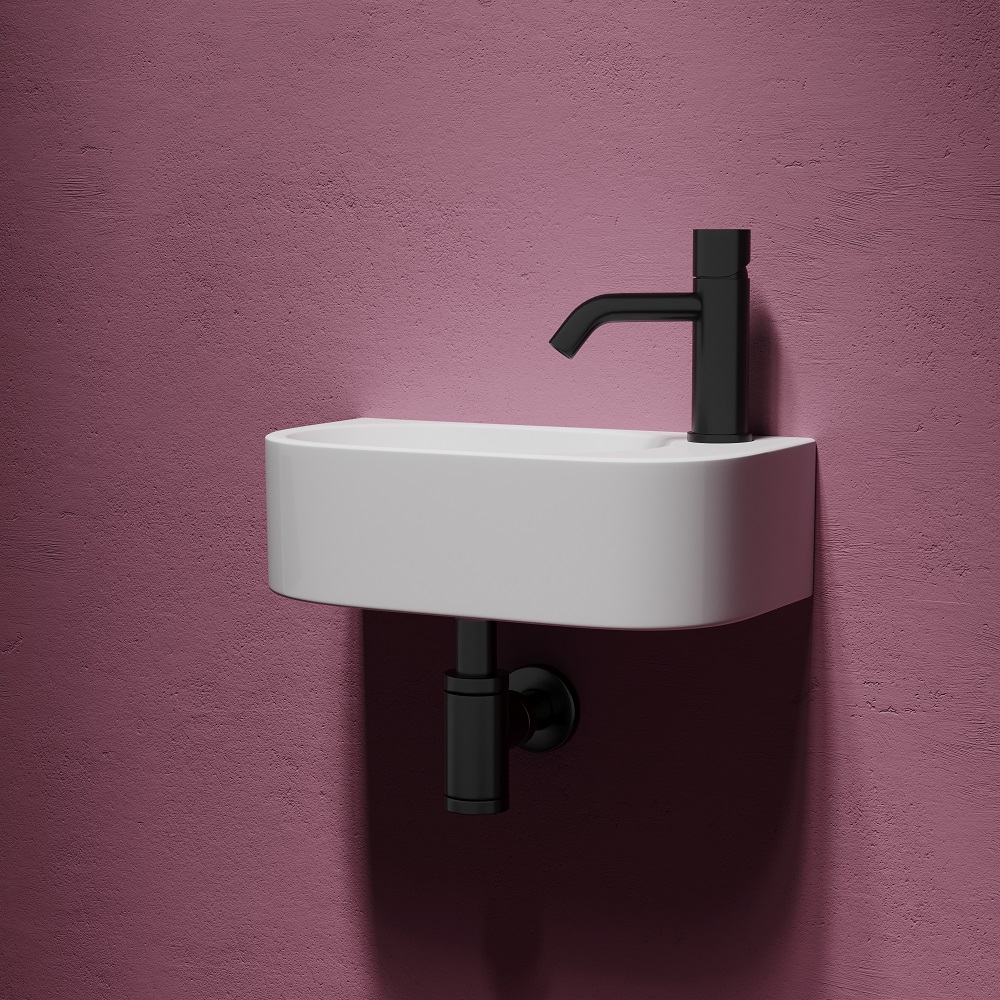 Раковина подвесная Ceramicanova Element CN6066L 40x21.5x14 (белый), чаша слева