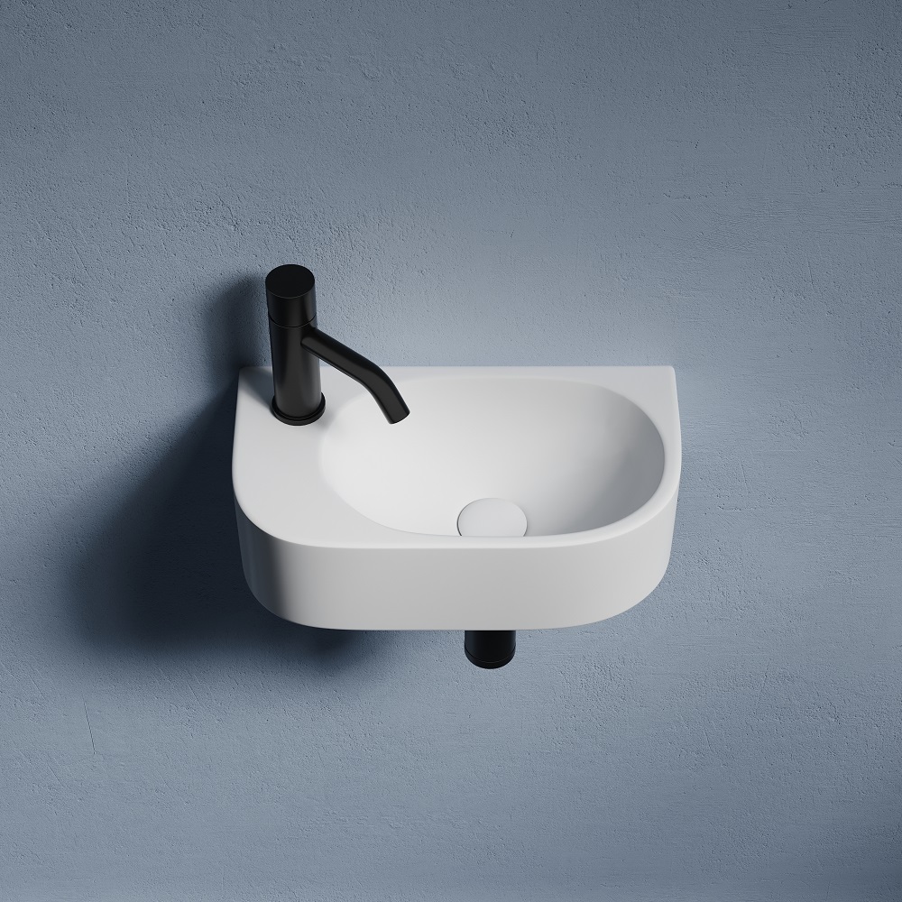 Раковина подвесная Ceramicanova Element CN6066R 40x21.5x14 (белый), чаша справа