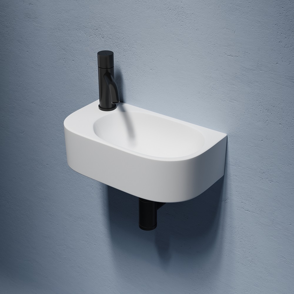 Раковина подвесная Ceramicanova Element CN6066R 40x21.5x14 (белый), чаша справа