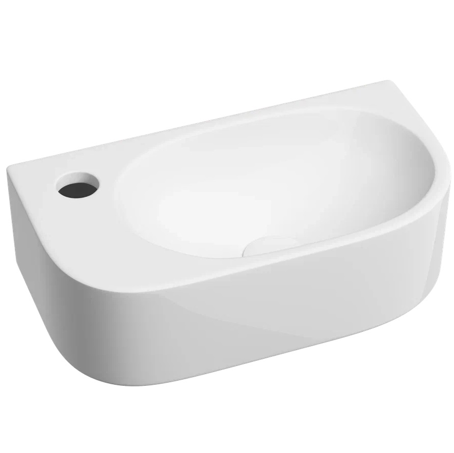 Раковина подвесная Ceramicanova Element CN6066R 40x21.5x14 (белый), чаша справа