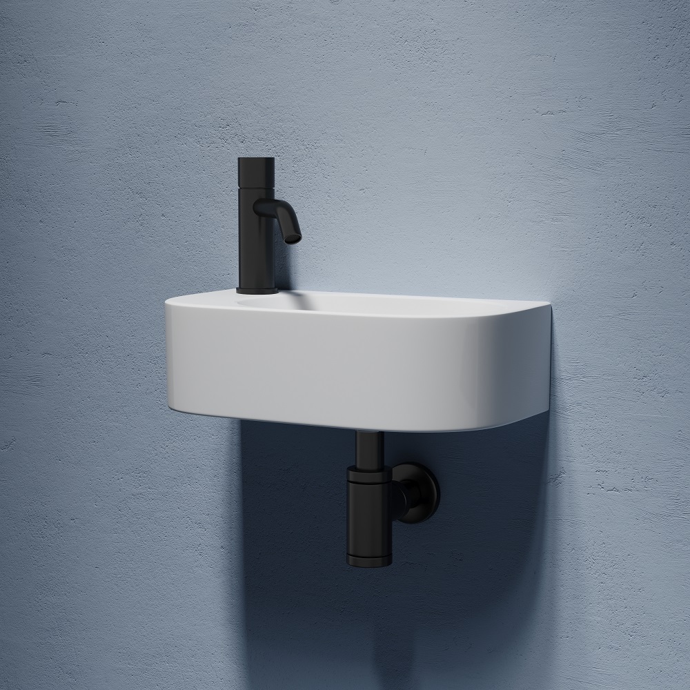Раковина подвесная Ceramicanova Element CN6066R 40x21.5x14 (белый), чаша справа