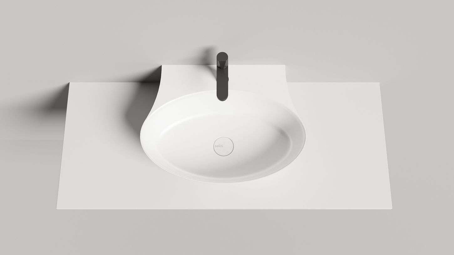 Раковина подвесная Salini S-Sense Alda Wall 140311G 58х45х15 (белый, глянцевый), без донного клапана