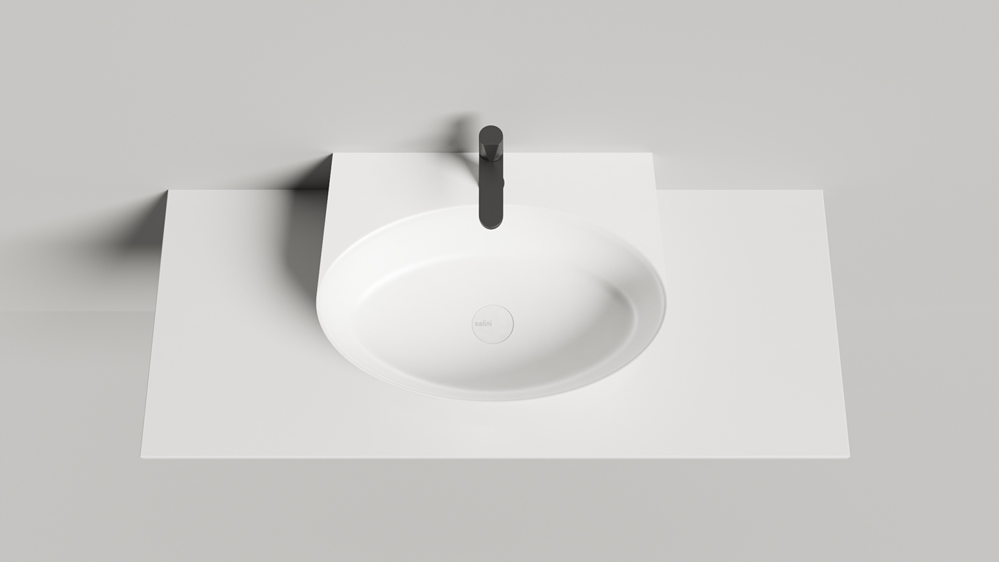 Раковина подвесная Salini S-Sense Alda Wall 140312G 58х45х15 (белый, глянцевый), без донного клапана