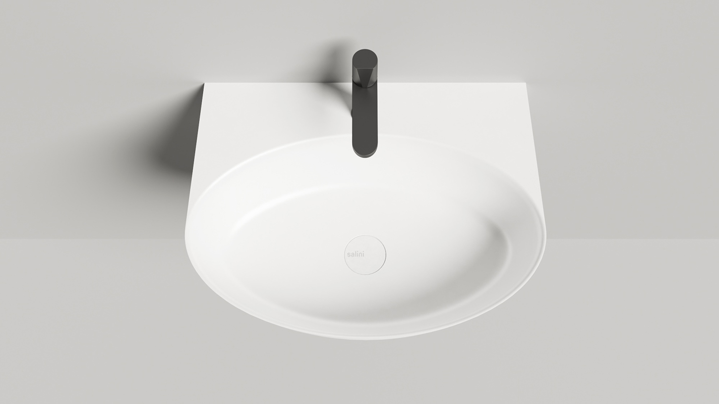 Раковина подвесная Salini S-Sense Alda Wall 140312G 58х45х15 (белый, глянцевый), без донного клапана