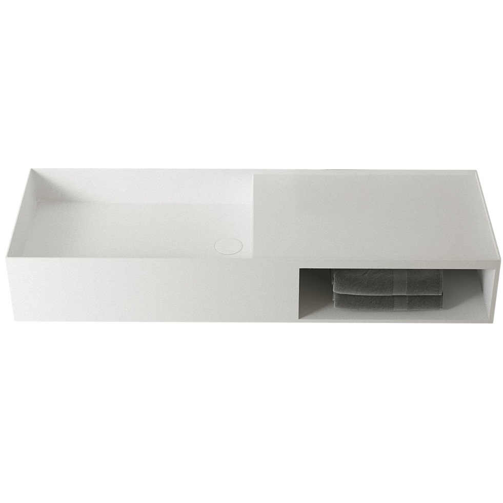 Раковина подвесная Vincea Solid surface VWB-6S112MW 120x40 (белый матовый)