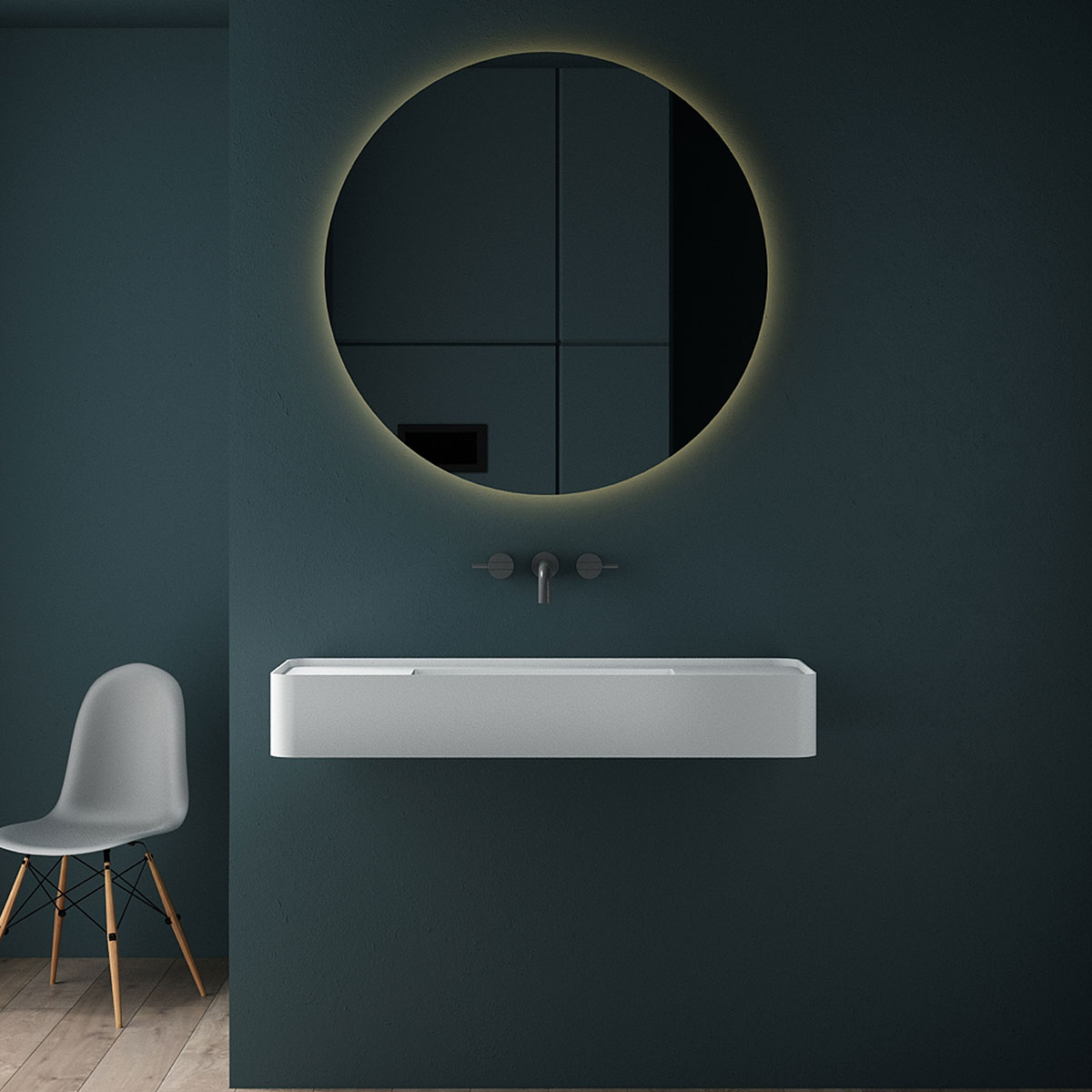 Раковина подвесная Vincea Solid surface VWB-6S312MW 120x40 (белый матовый)