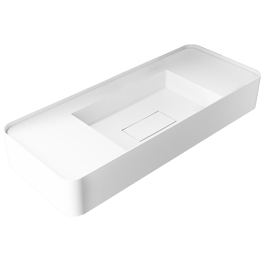 Раковина подвесная Vincea Solid surface VWB-6S312MW 120x40 (белый матовый)