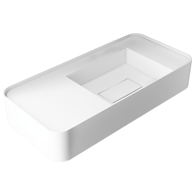 Раковина подвесная Vincea Solid surface VWB-6S412MW 120x40 (белый матовый)