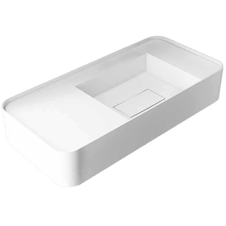 Раковина подвесная Vincea Solid surface VWB-6S480MW 80x40 (белый матовый)