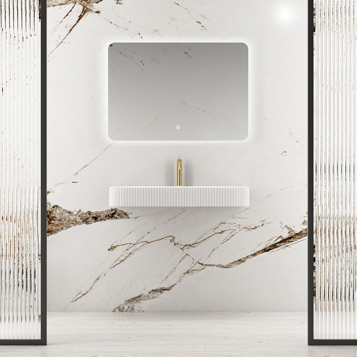 Раковина подвесная Vincea Solid surface VWB-6SG90MW 90x46x12 (белый матовый)