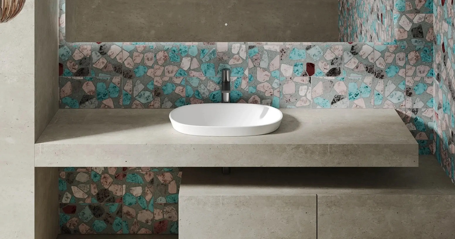 Раковина полувстраиваемая Salini Marea S-Sense 1802101G 64.5x38.7x16.5 (белый глянцевый), без донного клапана
