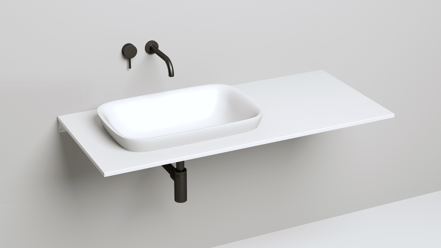 Раковина полувстраиваемая Salini Marea S-Sense 1802102G 59.8x39.8x16.5 (белый глянцевый), без донного клапана