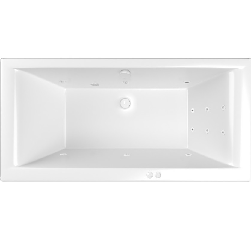 Раковина гидромассажная акриловая Whitecross Savia Duo LINE 0103.170080.100.LINE.WH 170x80 (белый глянцевый), каркас, слив-перелив