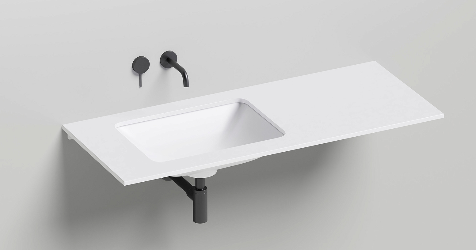 Раковина встраиваемая Salini Marea S-Stone 1802206M 55x40x13.4 (белый матовый), без донного клапана