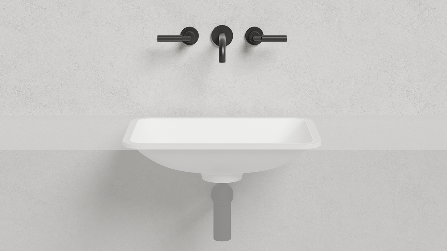Раковина встраиваемая Salini Marea S-Stone 1802206M 55x40x13.4 (белый матовый), без донного клапана