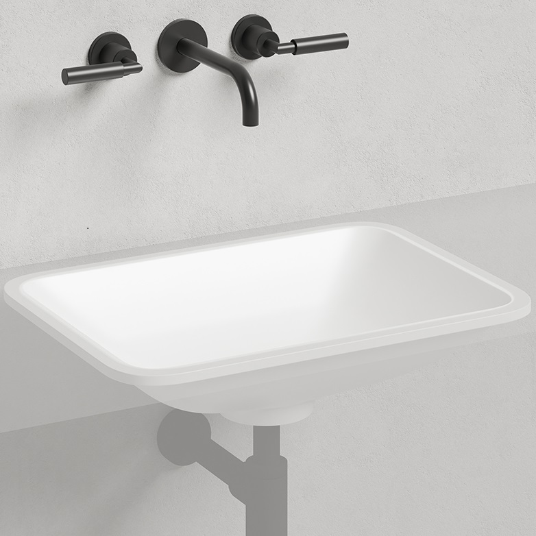 Раковина встраиваемая Salini Marea S-Stone 1802206M 55x40x13.4 (белый матовый), без донного клапана