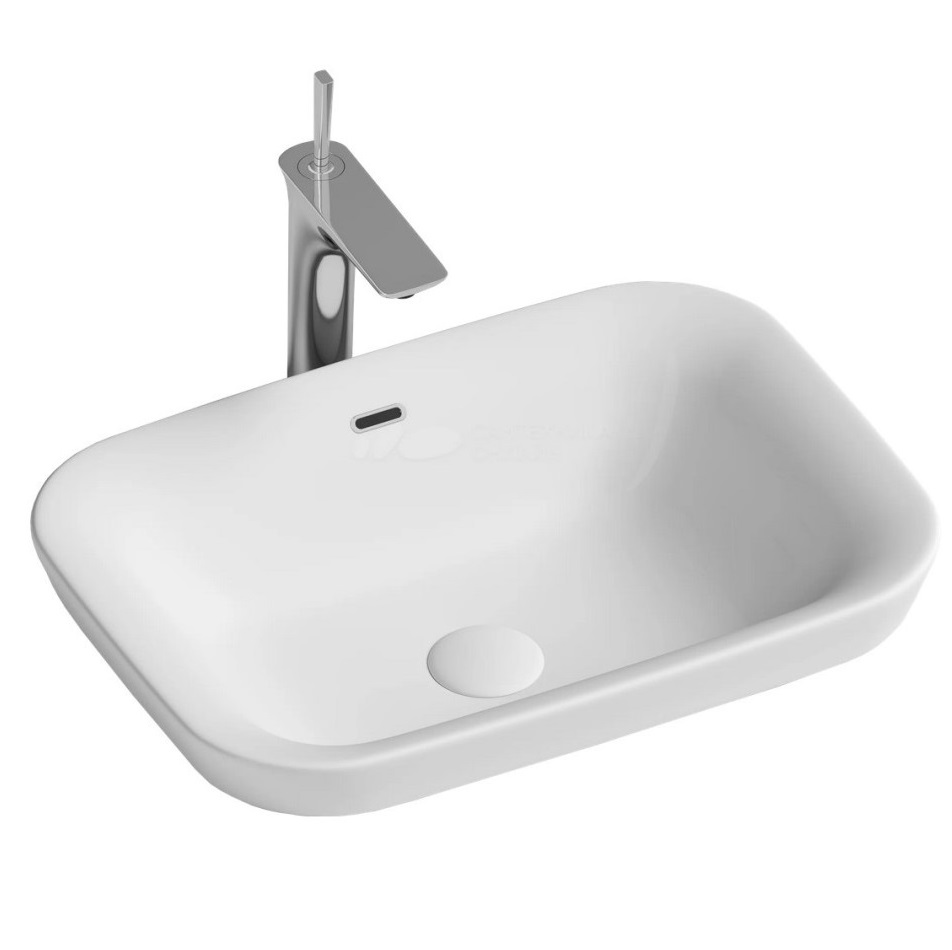 Раковина встраиваемая Ceramica Nova Element CN6041 58x40 (белый), без донного клапана