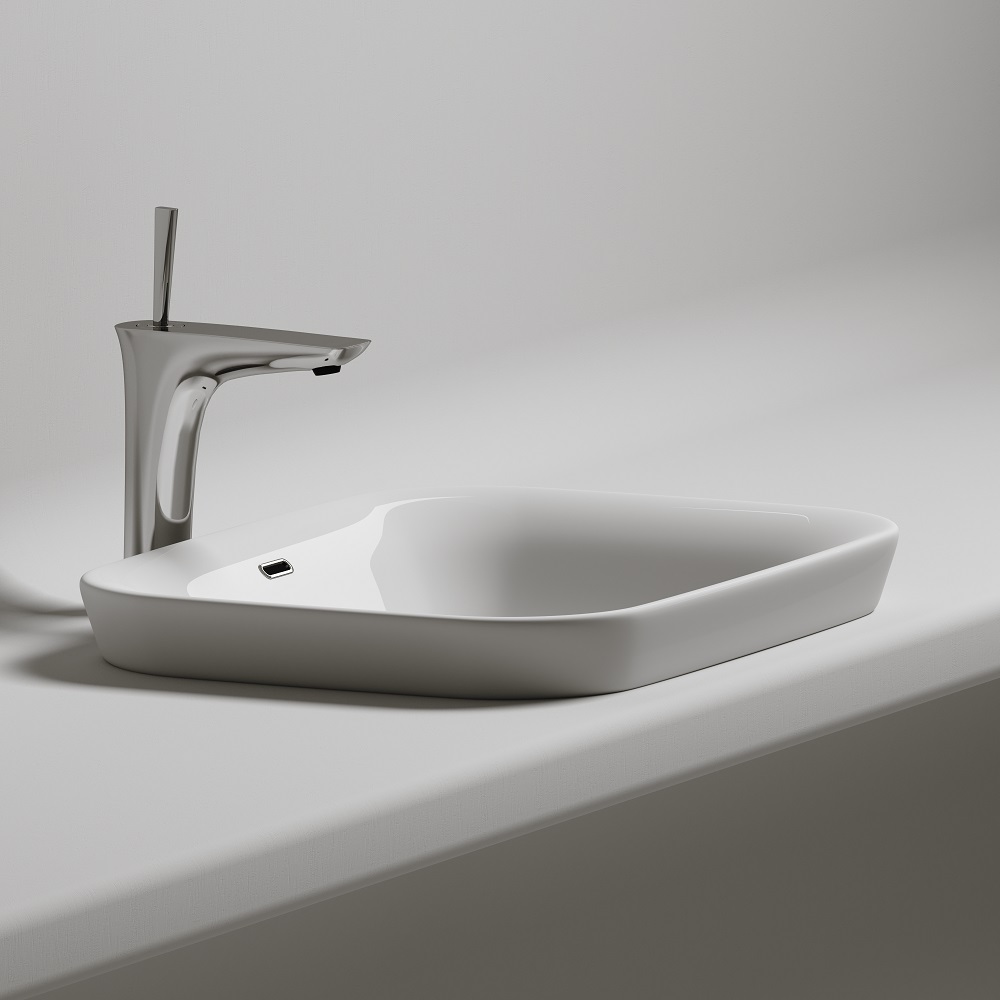 Раковина встраиваемая Ceramica Nova Element CN6041 58x40 (белый), без донного клапана
