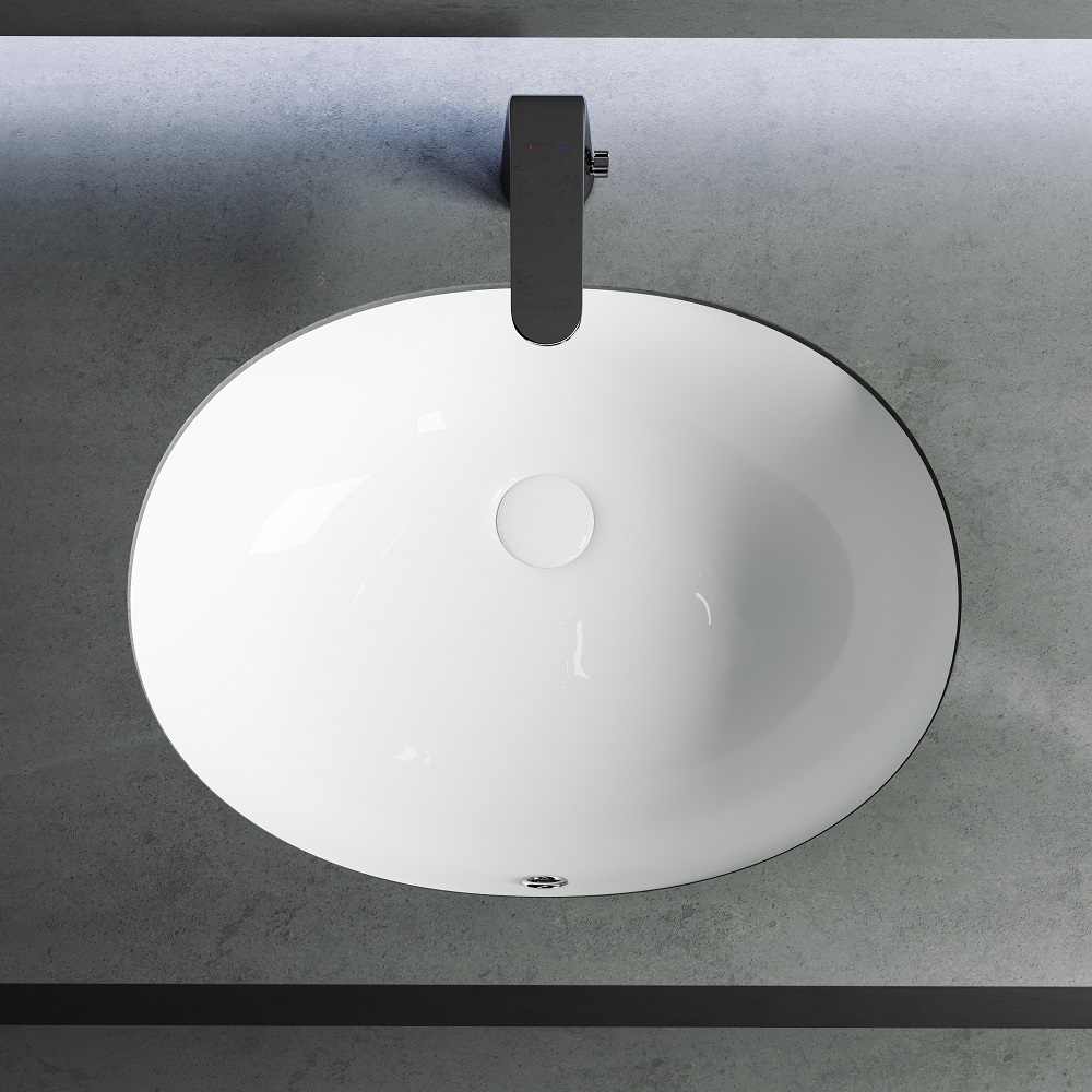 Раковина встраиваемая Ceramica Nova Element CN6043 56x43.5 (белый), без донного клапана