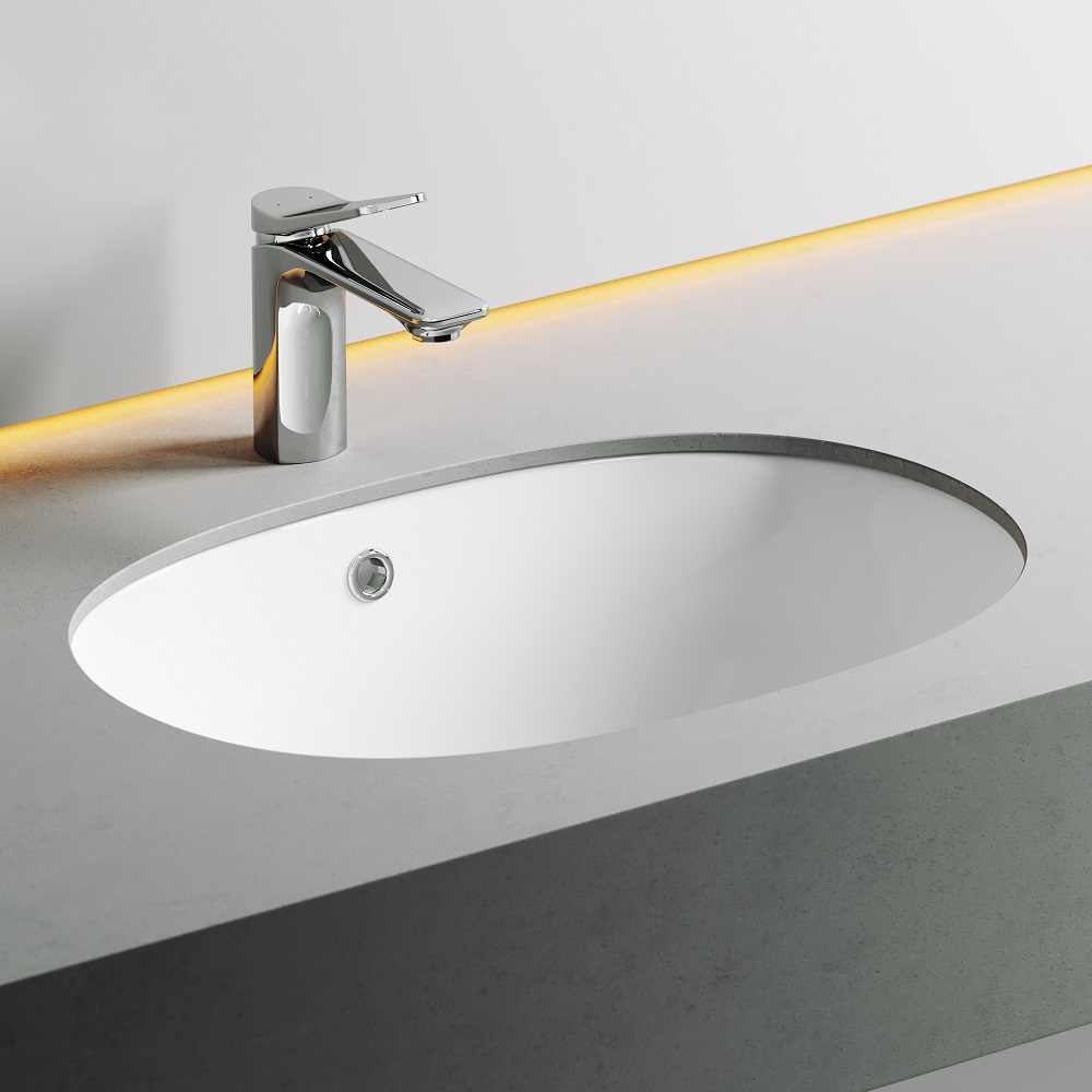 Раковина встраиваемая Ceramica Nova Element CN6044 57.5x38.5 (белый), без донного клапана