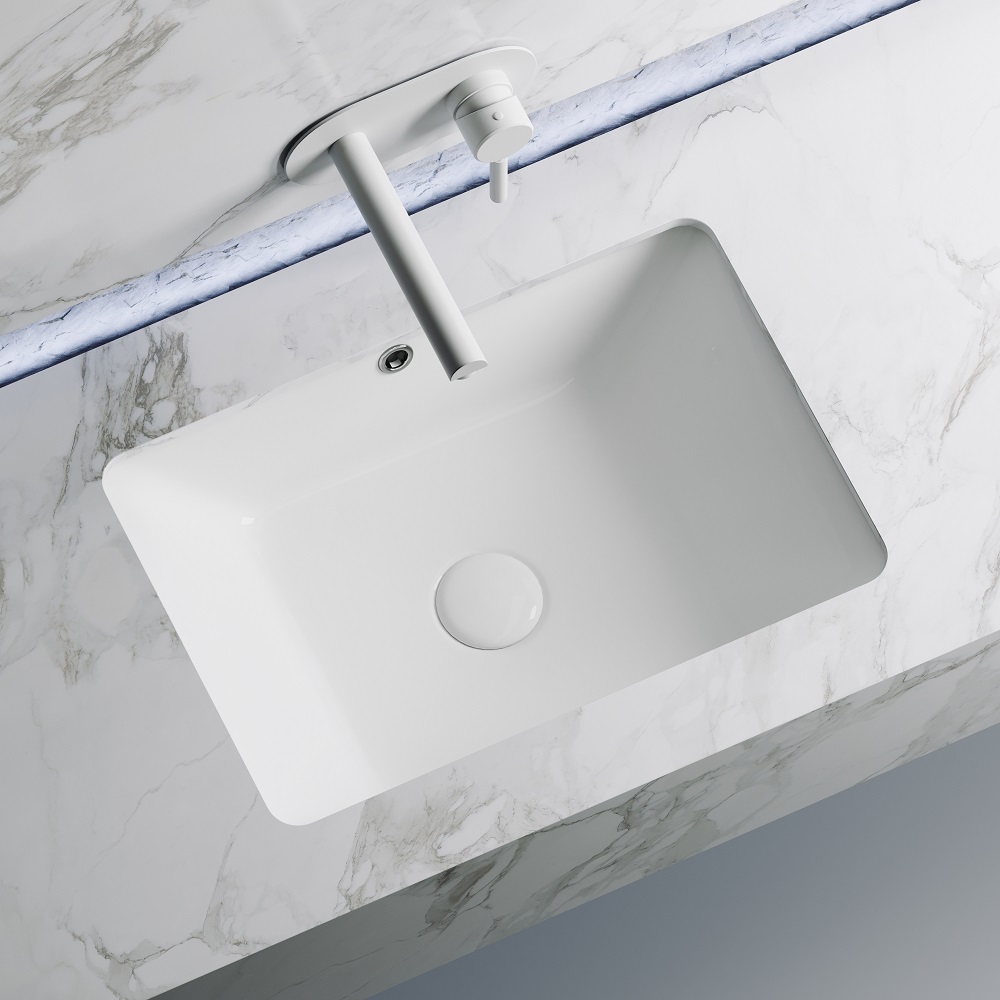 Раковина встраиваемая Ceramica Nova Element CN6045 55x40 (белый), без донного клапана