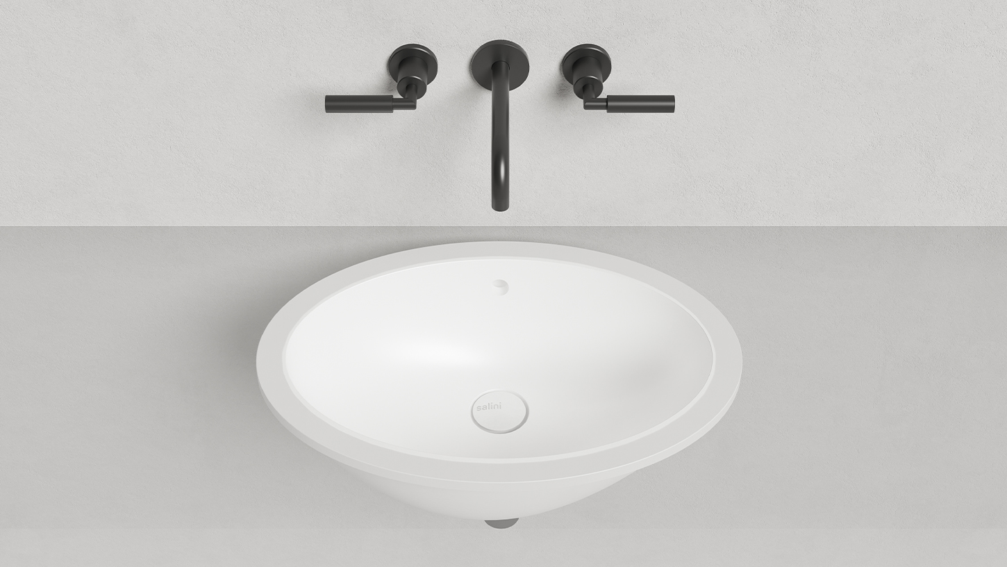 Раковина встраиваемая Salini Marea S-Sense 1101109GF 54.5x37.5x18.7 (покраска RAL полностью, глянцевый), без донного клапана