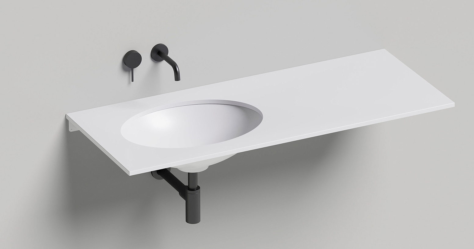 Раковина встраиваемая Salini Marea S-Sense 1802111GF 55x40x13.5 (покраска RAL полностью, глянцевый), без донного клапана