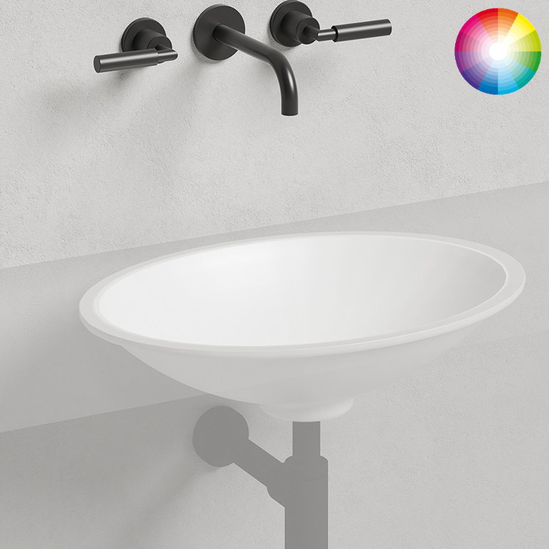 Раковина встраиваемая Salini Marea S-Sense 1802111GF 55x40x13.5 (покраска RAL полностью, глянцевый), без донного клапана