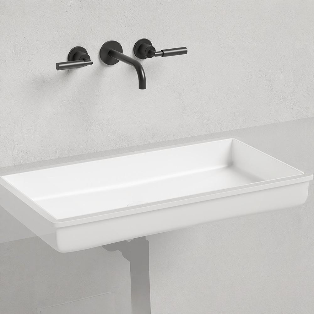 Раковина встраиваемая Salini Marea S-Stone 1802210M 74.7x40x13 (белый матовый), без донного клапана