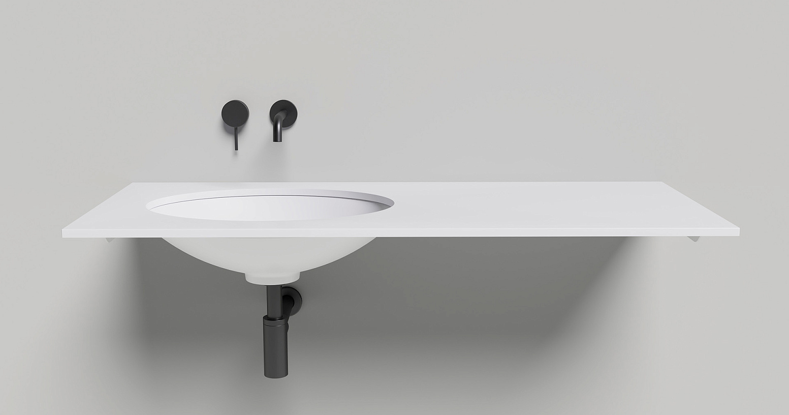 Раковина встраиваемая Salini Marea S-Stone 1802211M 55x40x13.5 (белый матовый), без донного клапана