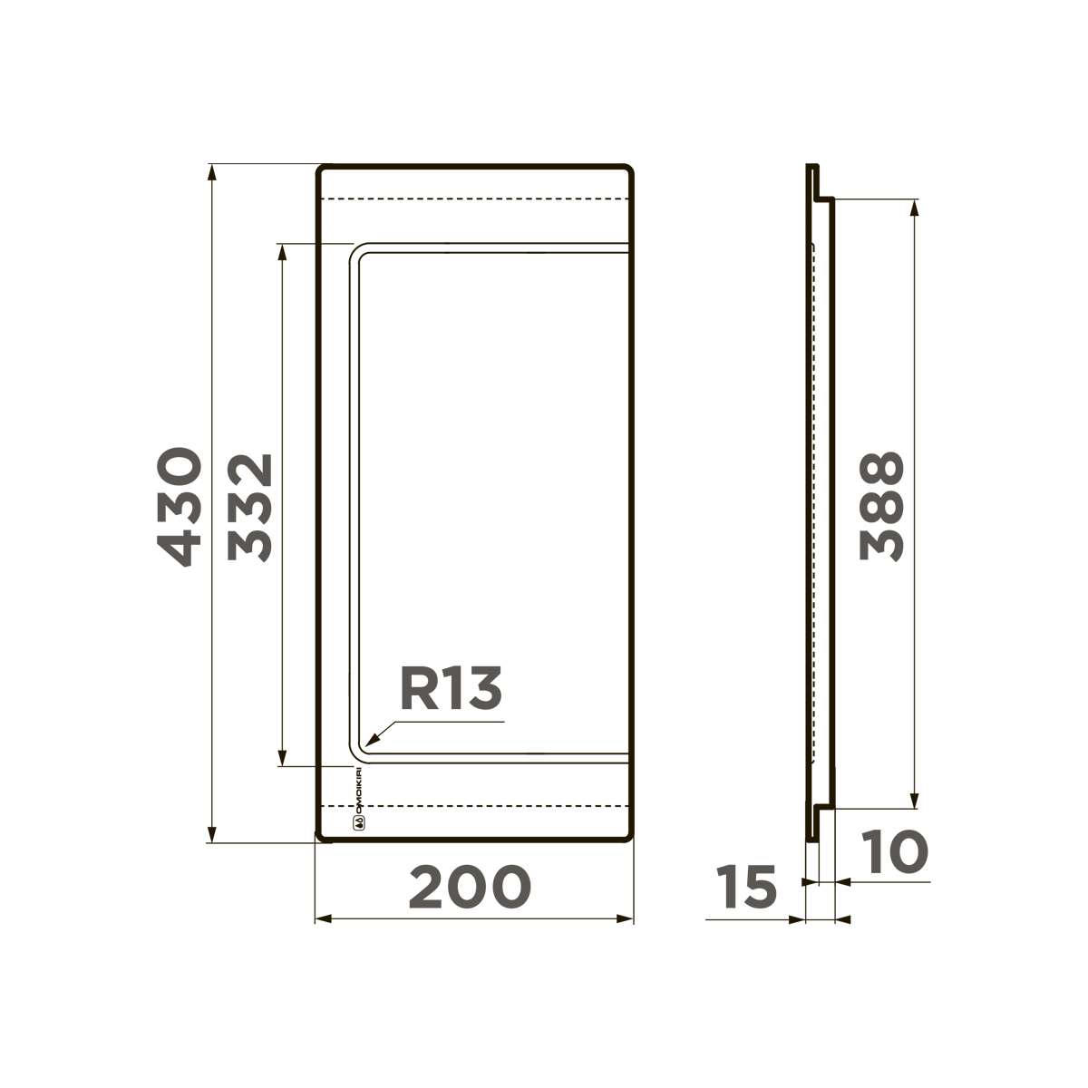 Разделочная доска Omoikiri CB-05-WOOD-M 4999053