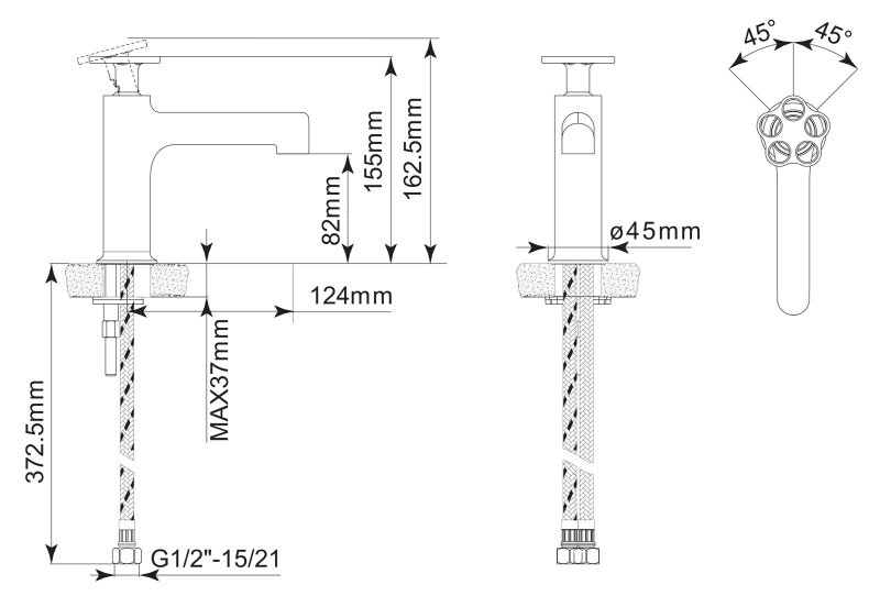 Смеситель для раковины BelBagno Roso ROS-LVM-CRM