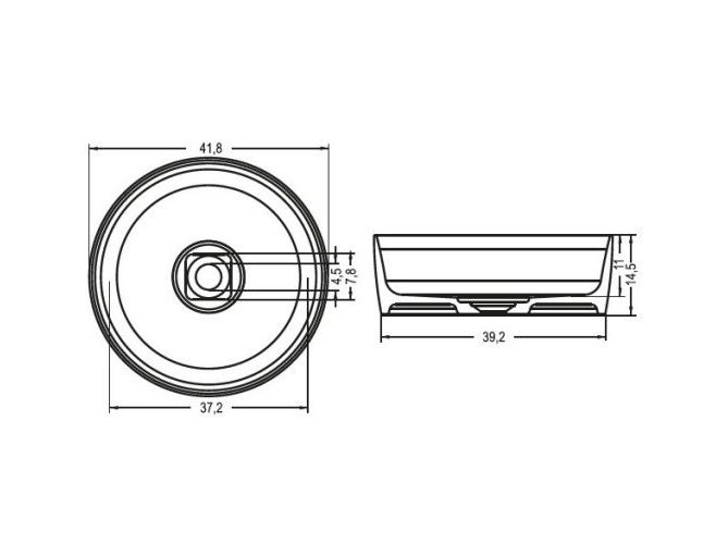 Раковина накладная Round Riho W024001105 