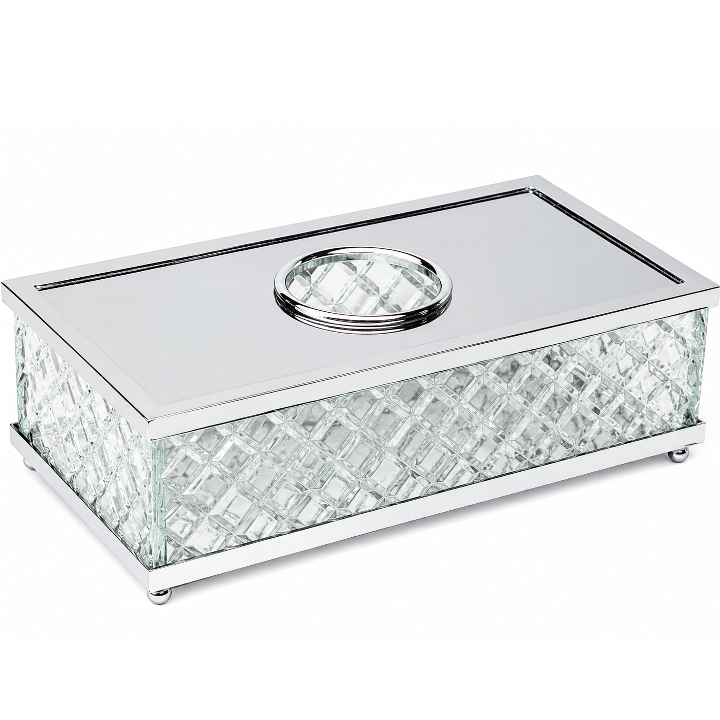 Салфетница настольная Boheme Murano Cristal 10231 (хром)
